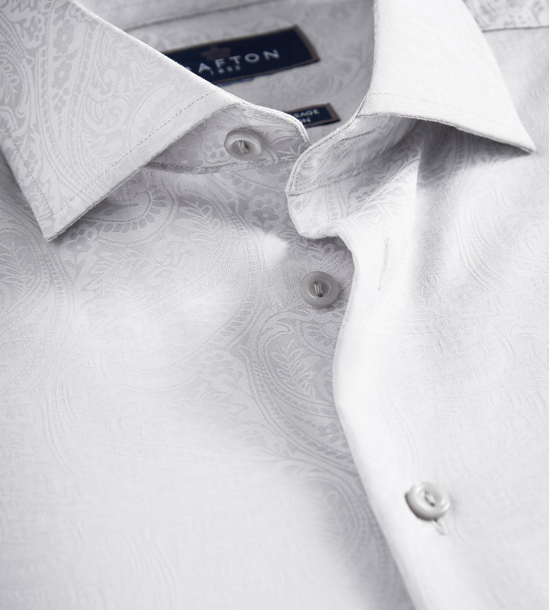 neck size dress shirt Modern Fit Ultra-Luxe Paisley Dress Shirt | Grafton 1853 | Tip Top Tailors