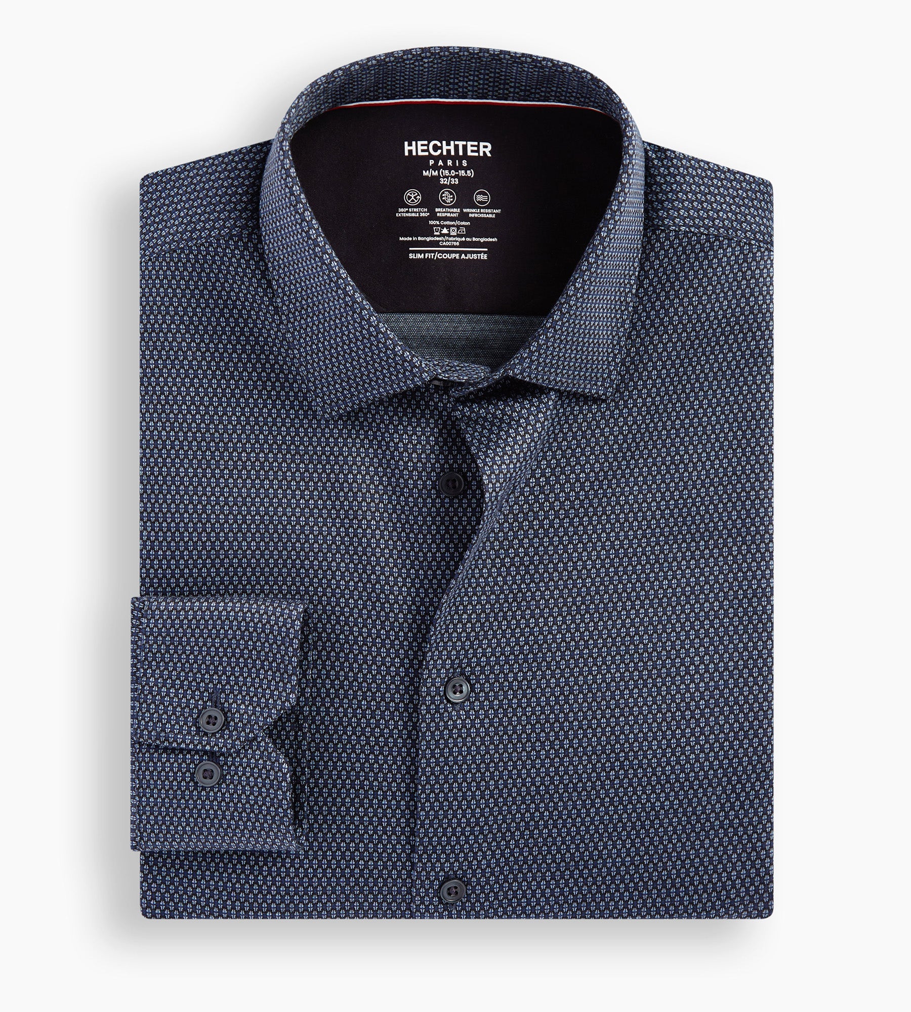 Slim Fit 360° Stretch Soft Touch Jacquard Jersey Dress Shirt