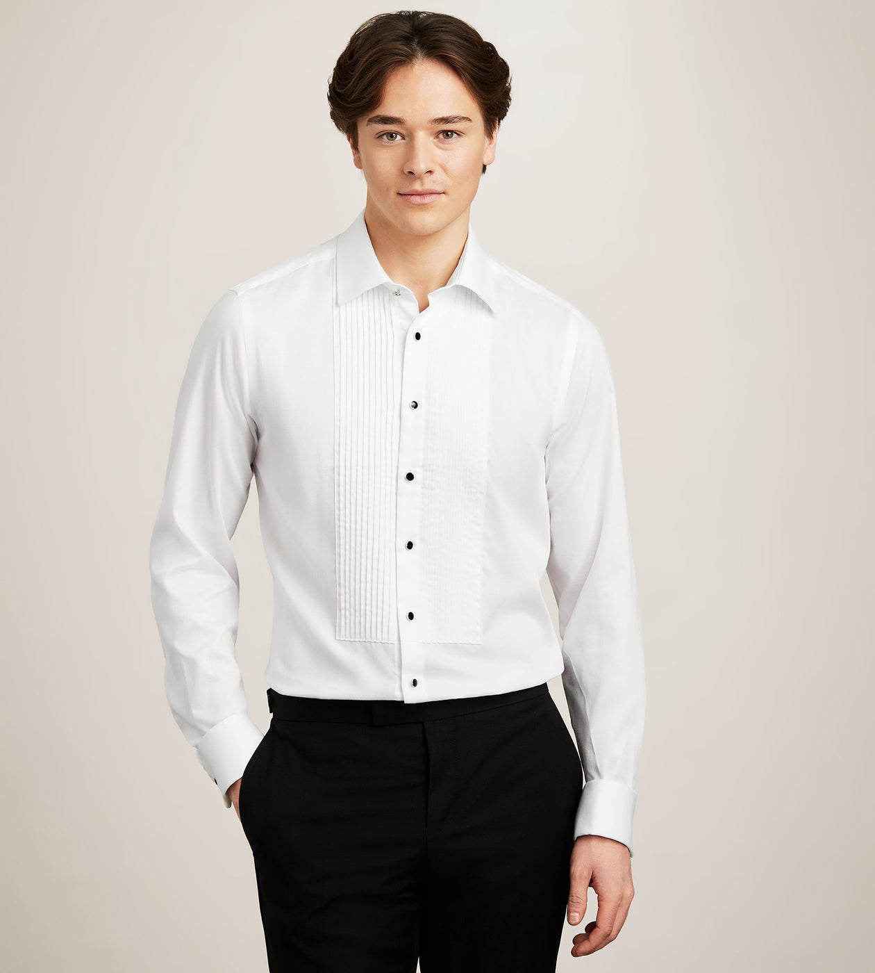 Neil Allyn Men's Tuxedo Shirt Poly/Cotton Wing Collar 1/4 Inch Pleat (16.5 - 32/33