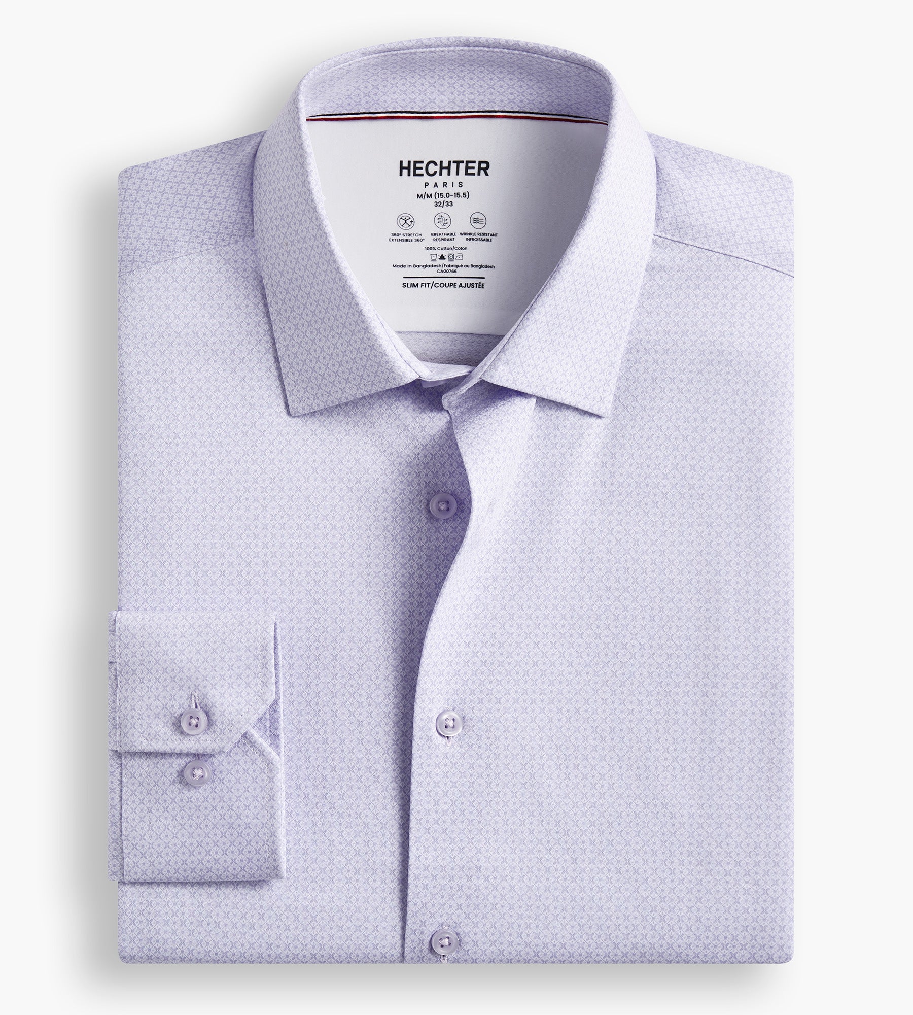 Slim Fit 360° Stretch Knit Non-Iron Soft Touch Jacquard Jersey Dress Shirt