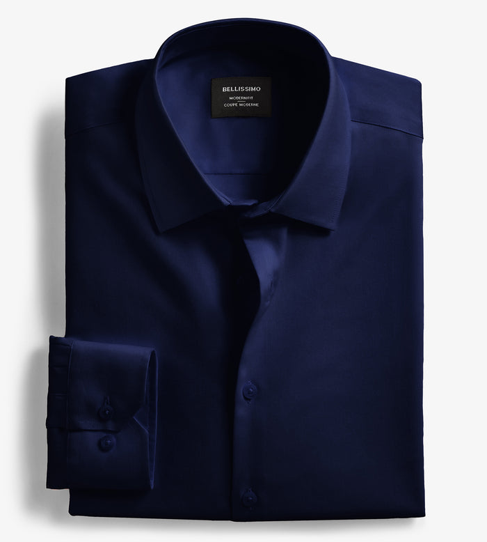 tip top Modern Fit Non-Iron Sateen Dress Shirt