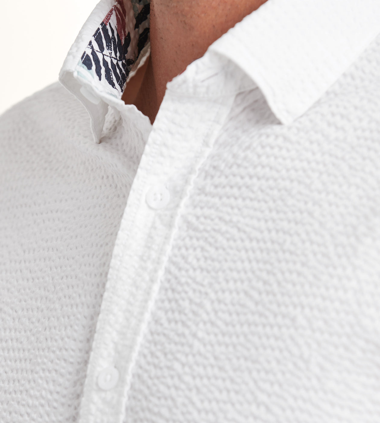 トップス deres half sleeve shirts sugar(white) Short-sleeve Seersucker Shirt For Men | Factory
