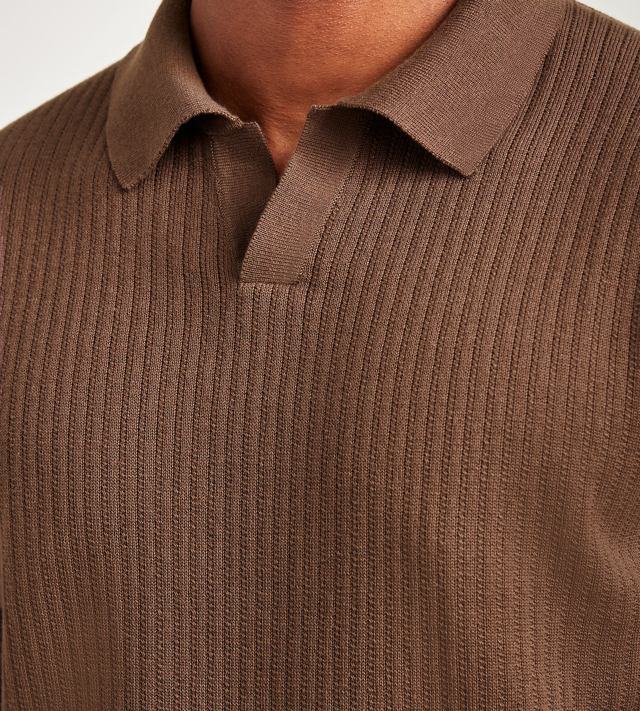 Hechter Paris Modern Fit Short Sleeve Johnny Collar Sweater Knit