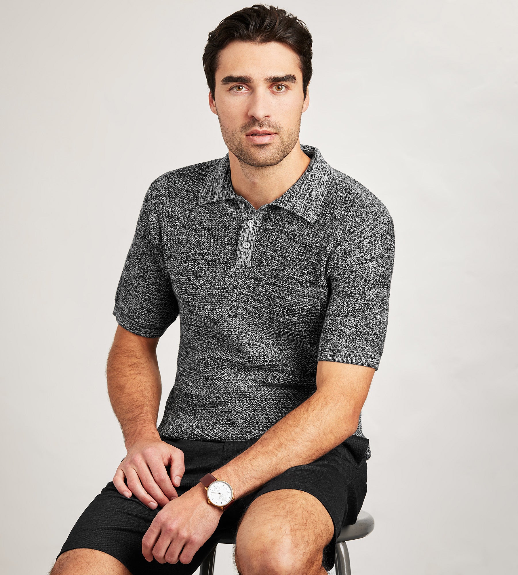 Hechter Paris Modern Fit Short Sleeve Sweater Knit Polo