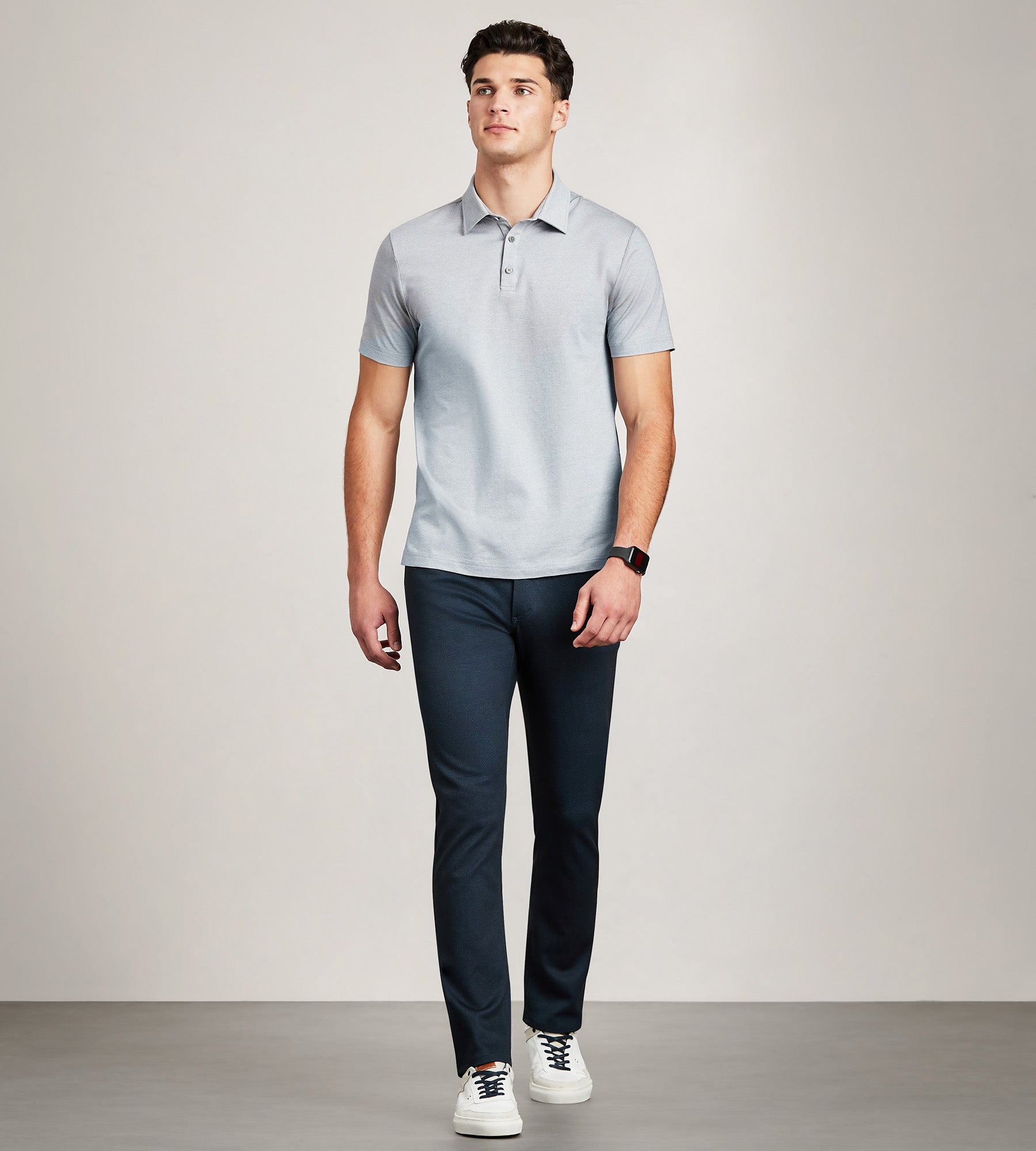 Hechter Paris Modern Fit Geo Pattern Structured Collar Polo – Tip Top