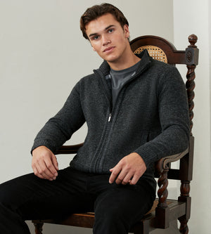 Fleece lined sweater mens shop