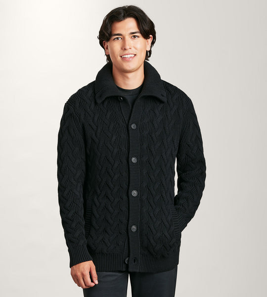 トップス Watermark Pattern Knitted Cardigan black トップス Watermark Pattern Knitted Cardigan black KNIT CARDIGAN