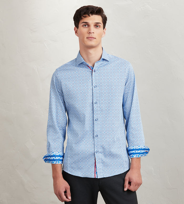 tip top Modern Fit Long Sleeve Printed Casual Shirt