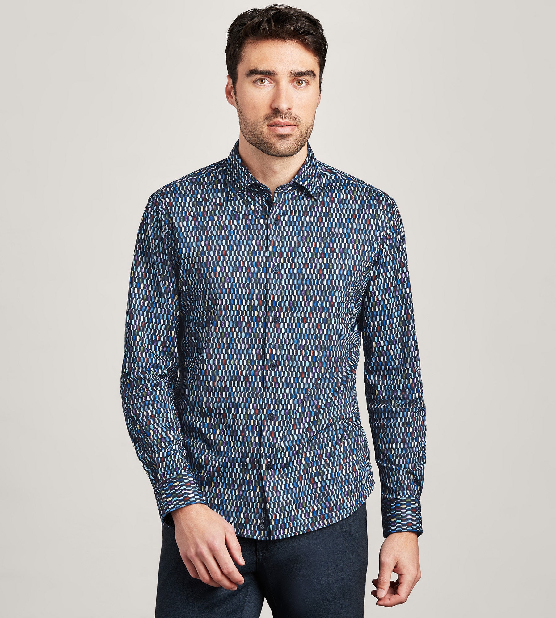 Long Sleeve 360 Stretch Printed Sport Shirt