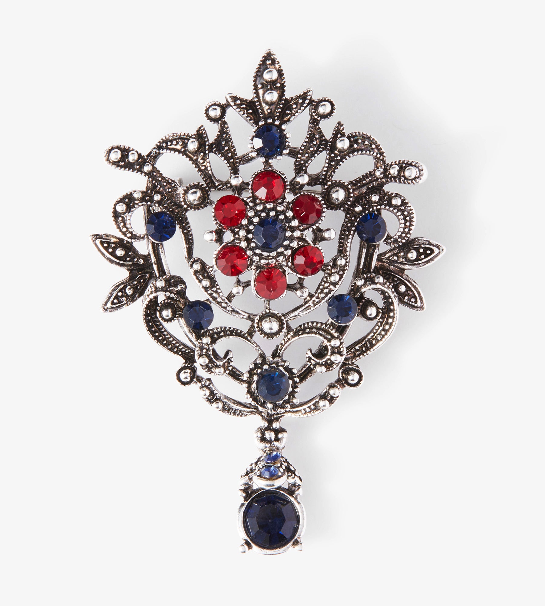 Gemstone Crest Brooch