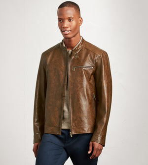 Modern Fit Vegan Leather Jacket – Tip Top