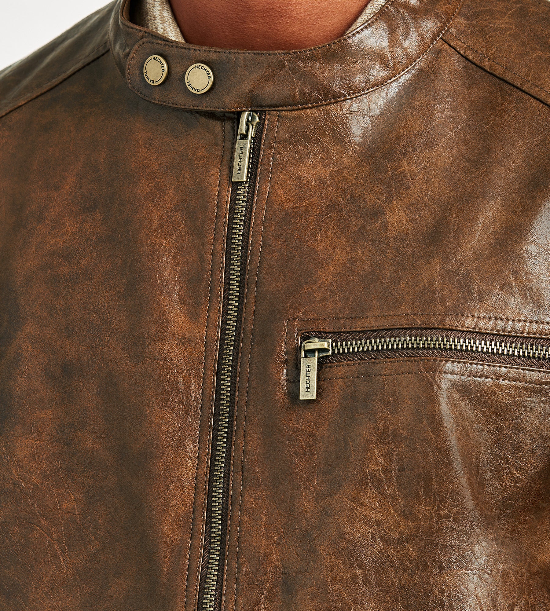 Modern Fit Vegan Leather Jacket – Tip Top