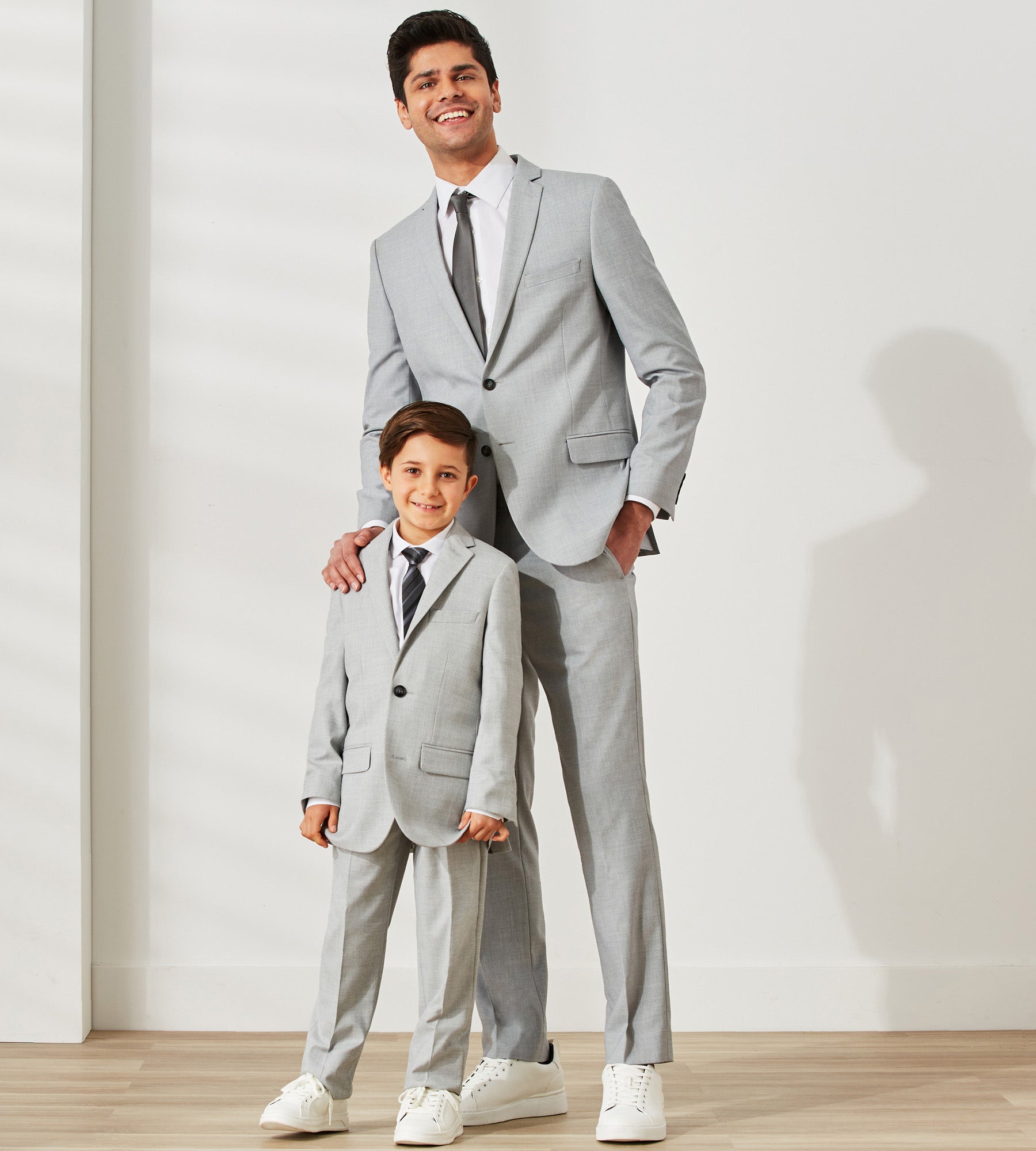 Boys light on sale grey dress pants