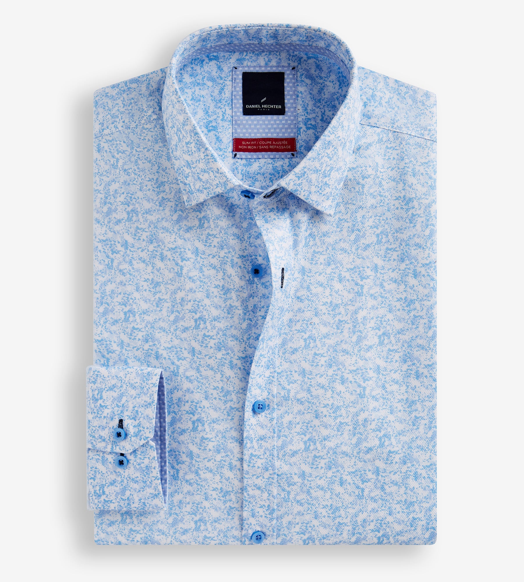 blue floral dress shirt
