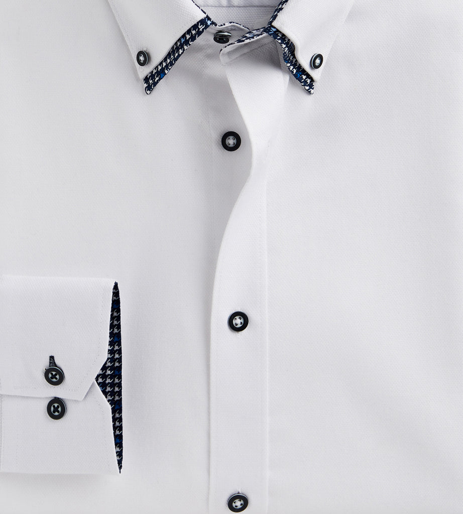 Modern Fit Non-Iron Double-Collar Dress Shirt – Tip Top
