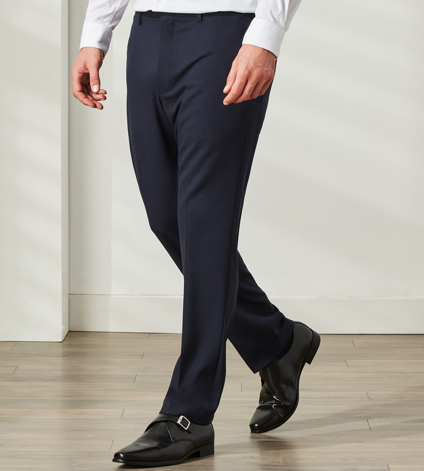 modern fit dress pants Mazari Men's Grey ZRA Grey Classic style Black Flat Front Modern Fit