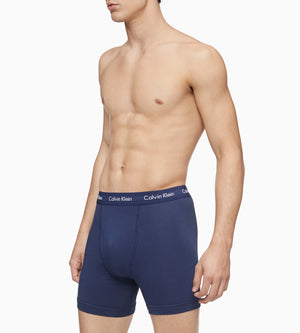 Calvin Klein Men's NU2666 Cotton Stretch Boxer Brief Black & Navy Blue XL  2-pack